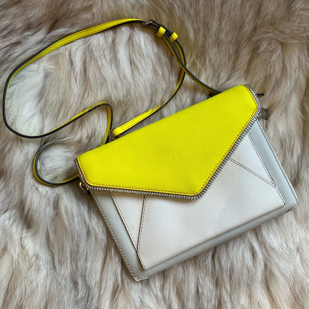 RARE Rebecca Minkoff Marlowe Neon contrast crossbody clutch